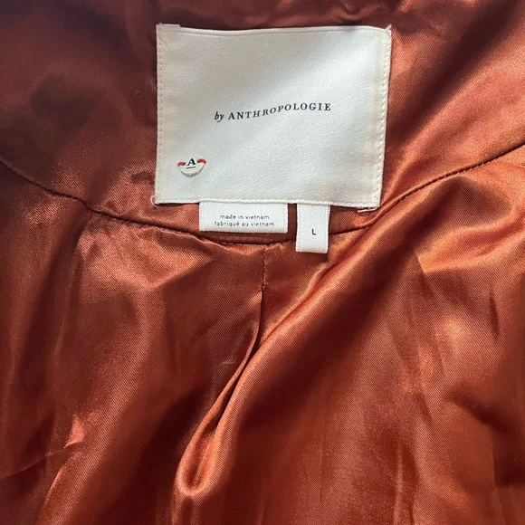 Anthropologie orange faux fur bomber jacket - Picture 4 of 4